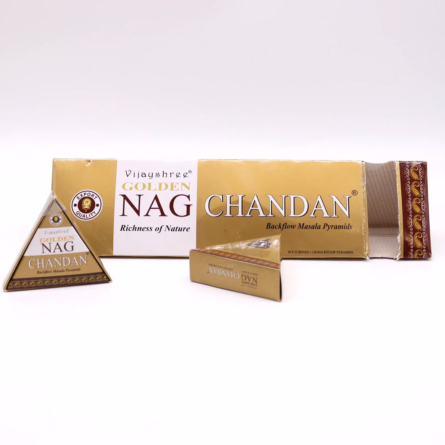 KDMD Jumbo Golden Nag Chandan Backflow Incense Cones, Brown, 42g – 4