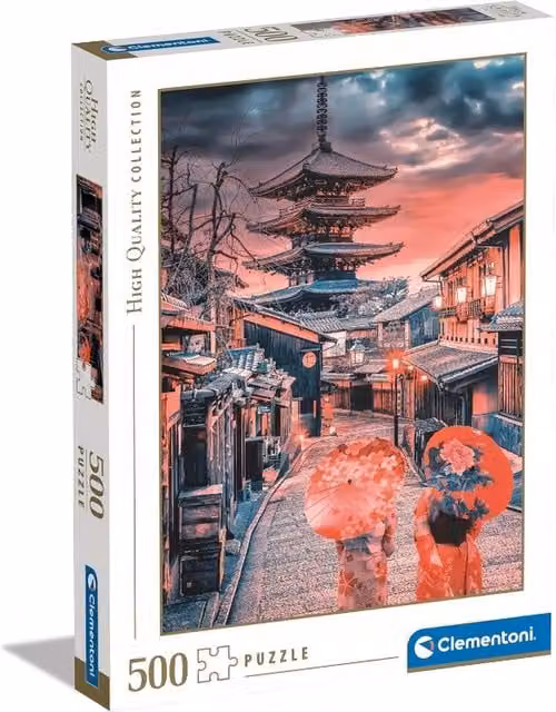 Clementoni Evening In Kyoto Yasaka Pagoda 500 Piece Jigsaw Puzzle, Multicolour
