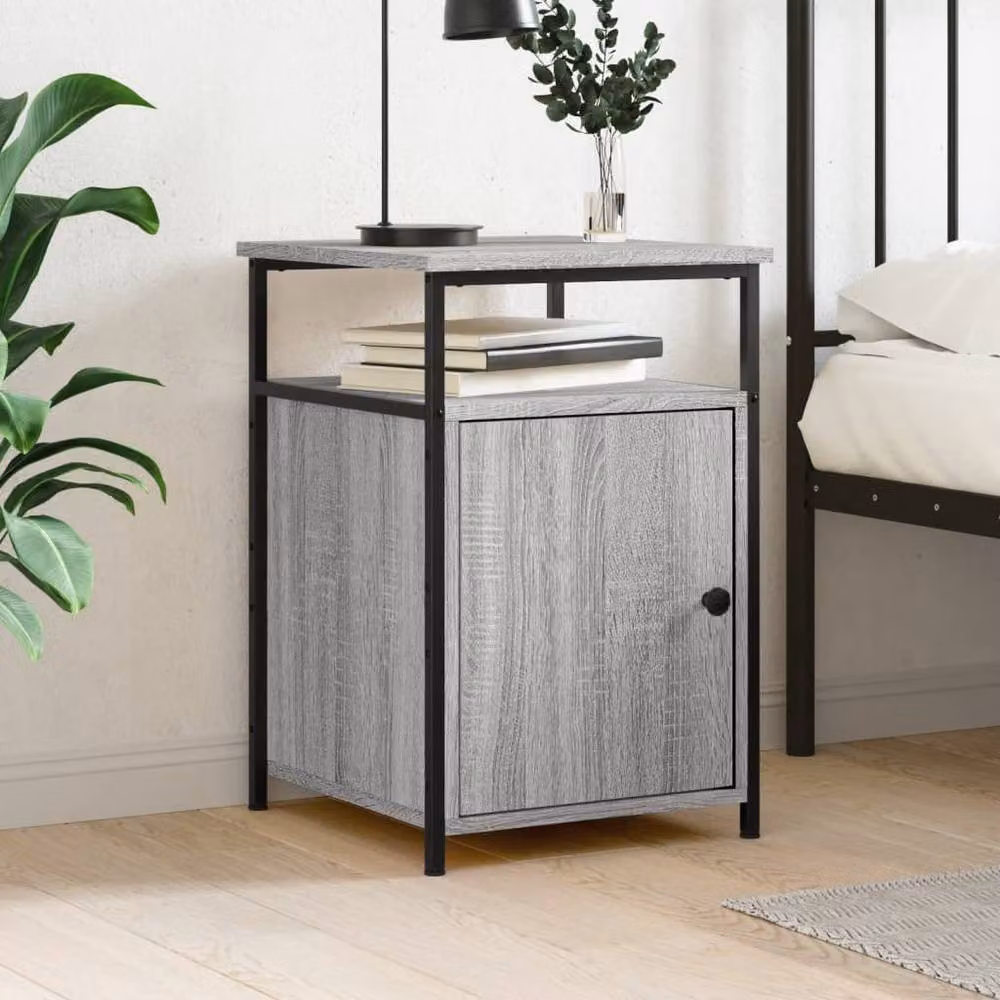 Berkfield Home Grey Sonoma Bedside Cabinet W/D/H: 40 x 42 x 60 cm – 2