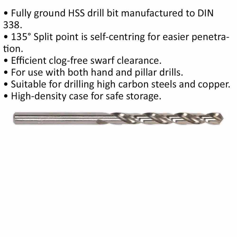 Loops 10 Pack Silver and Multicolour Fully Ground HSS Twist Drill Bits, 7/32 Inch – 2