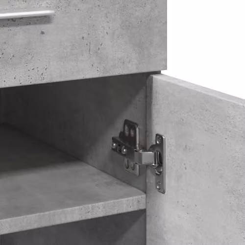 vidaXL Modern Sideboard in Concrete Grey, Engineered Wood, W/D/H: 80 x 42.5 x 93 cm – 2