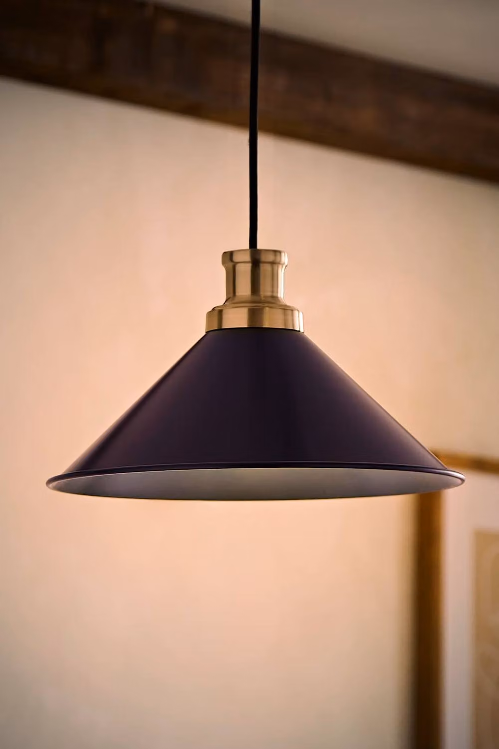 ValueLights Morgan Tapered Metal Rolled Edge Lampshade in Dark Navy Blue – 2