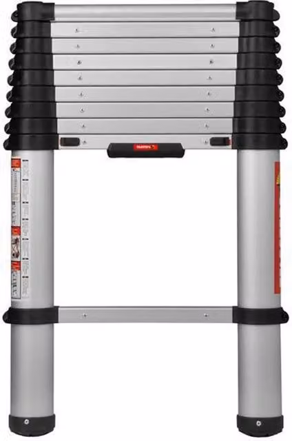 Telesteps Line Telescopic Aluminium Ladder, Silver, 3.8 m
