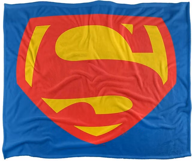 Warner Bros. Superman Shield 1970 Super Soft Fleece Throw Blanket, Multicolour, W: 91.44 cm x D: 91.44 cm x H: 147 cm – 6