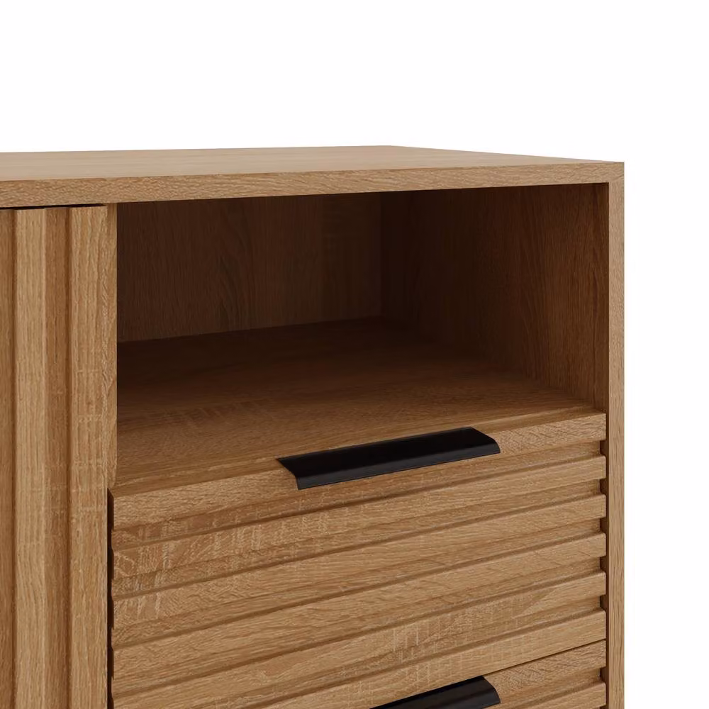 GFW Nervata Compact Sideboard in Light Oak – 3