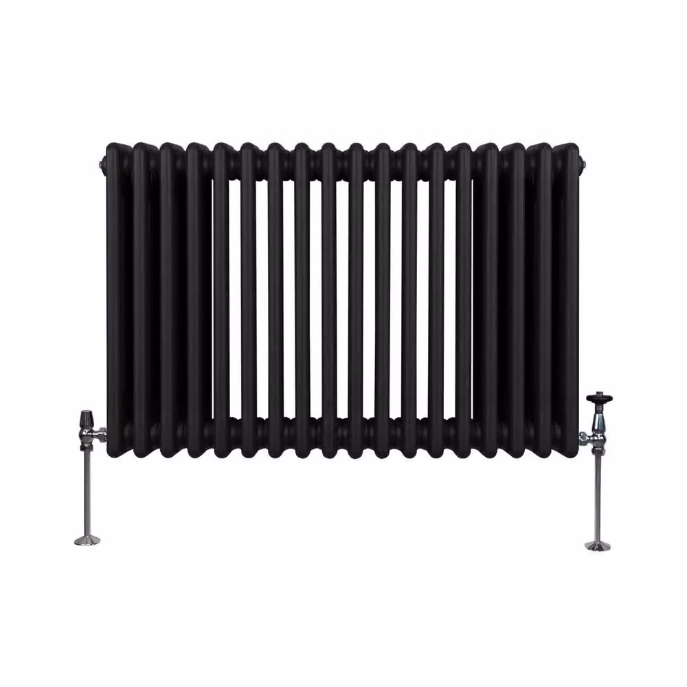 Monstershop Traditional 3 Column Steel Radiator in Black, W/H: 60.0 x 83.2 cm – 2