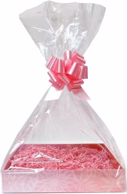 Hampabox Gift Basket Kit with Pink Accessories, W: 30 cm, D: 20 cm, H: 6 cm
