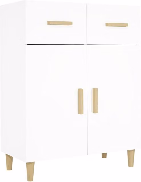 Berkfield Home White Classic Sideboard, W/D/H: 69.5 x 34 x 89 cm