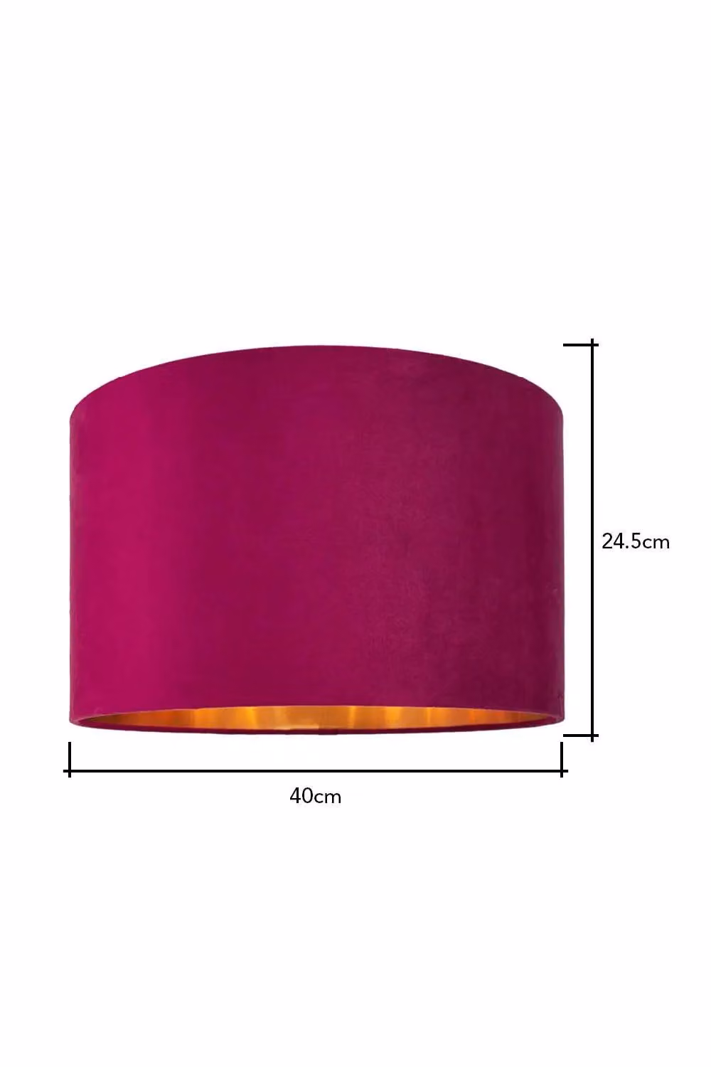 BHS Lighting Large Red Velvet Cylinder Easy Fit Light Shade – 4