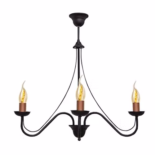 Netlighting Malbo Multi Arm Suspended Ceiling Light in Black and Copper, 60 cm