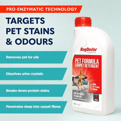 Rug Doctor Pet Formula Carpet Detergent Pet Stain and Odour Remover White 1L – 3
