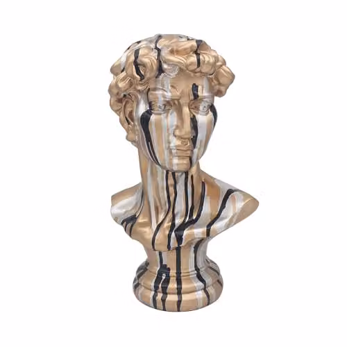 Garden Greatness Gold Drip Art David Abstract Sculpture for Tabletop Decor – 1