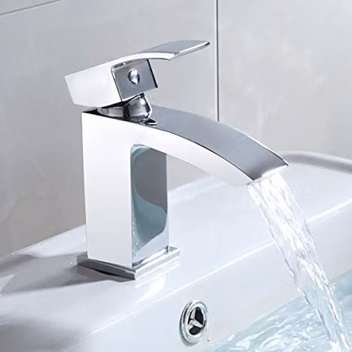 Tesa Chrome Single Lever Bathroom Basin Mono Mixer Tap with Pop Up Waste