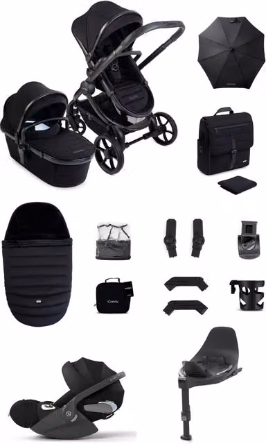 iCandy Peach 8 Complete Bundle with Cybex Cloud T i-Size Rotating Baby Car Seat in Black