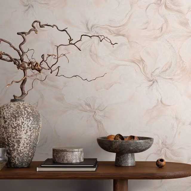 Erismann Pink Abstract Botanical Vinyl Flooring