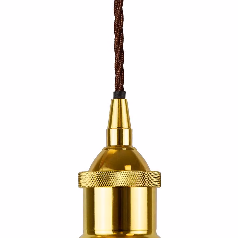 SE Home Chancery Large Pendant Light in Pale Grey, Gold and Brown – 1