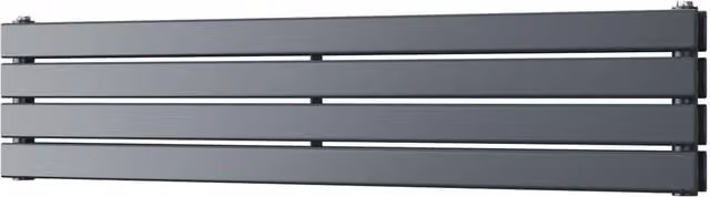 Typhoon Axis Anthracite Double Panel Steel Horizontal Radiator, W: 120 cm, D: 27.2 cm