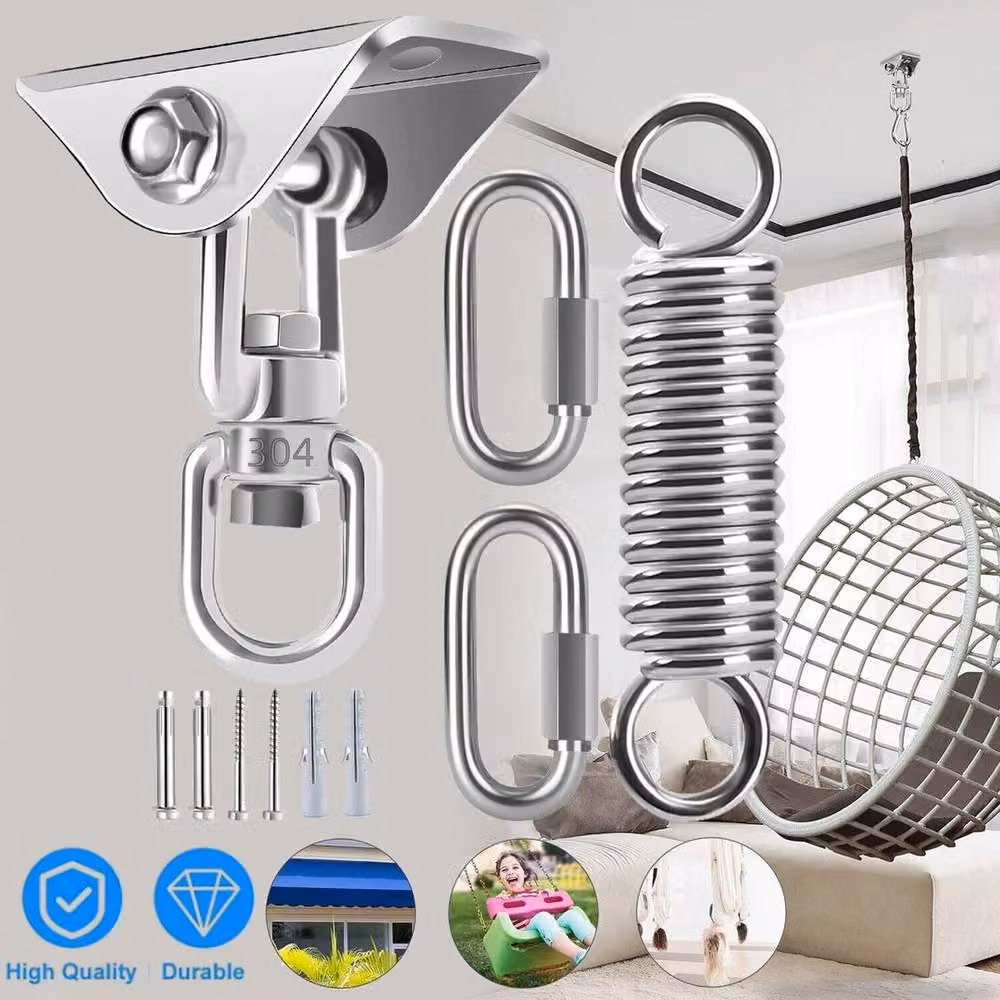 SPETLEK Heavy Duty Stainless Steel Hammock Ceiling Hook in Silver – 5