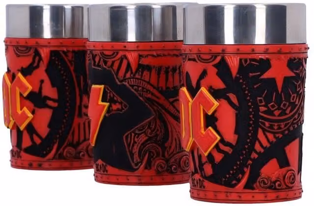 Nemesis Now ACDC Logo Set of 3 Shot Glasses in Red