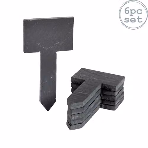 Nicola Spring Grey Slate Plant Markers, Pack of 6, 6 x 12 cm – 2
