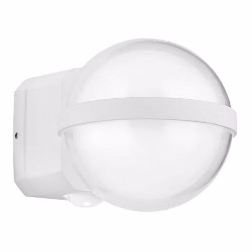 Netlighting Illi Outdoor LED Globe Wall Lamp, White Matt, IP54, Warm White 3000K
