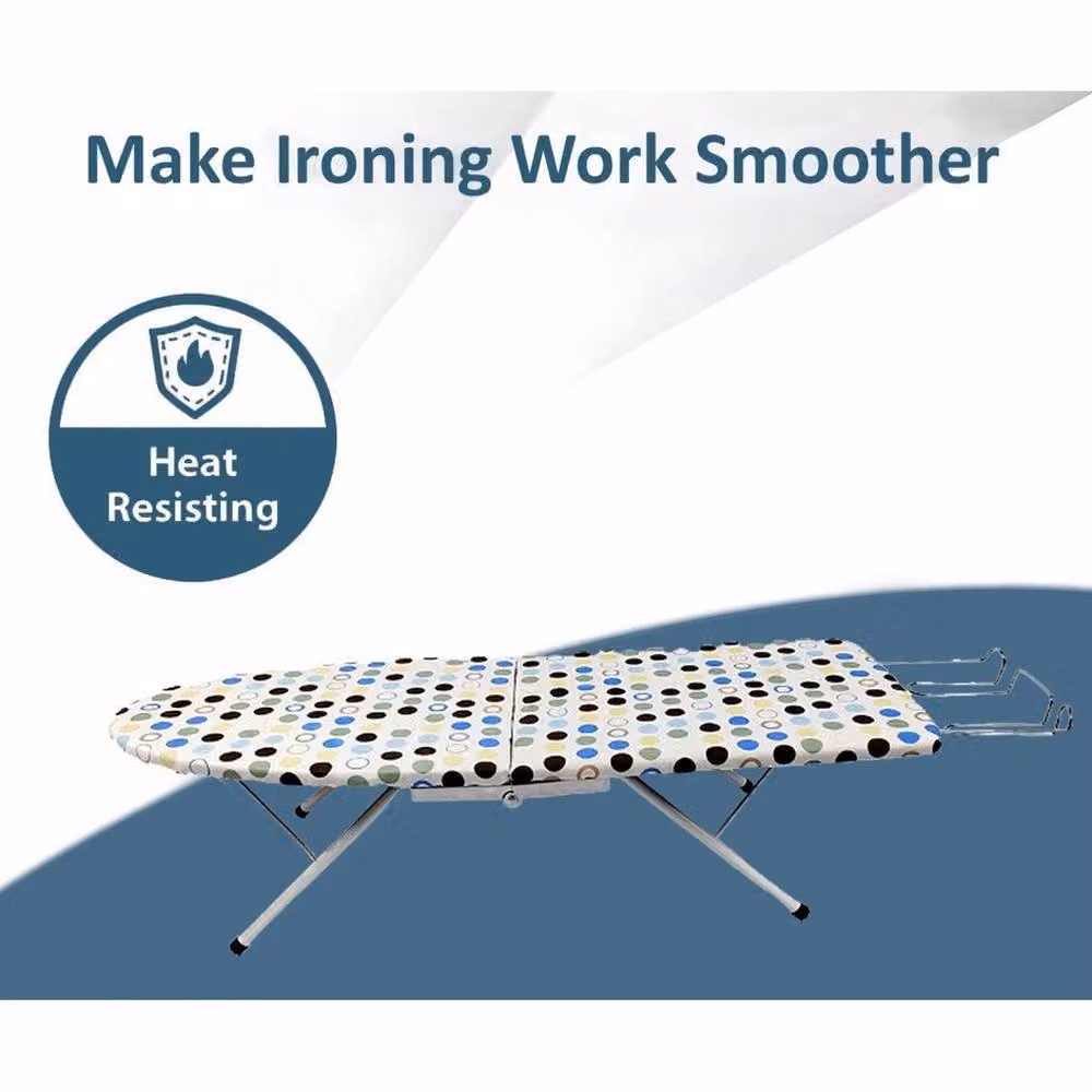 VOGREX Table Top Folding Ironing Board with Iron Stand in White, W: 120 cm – 3