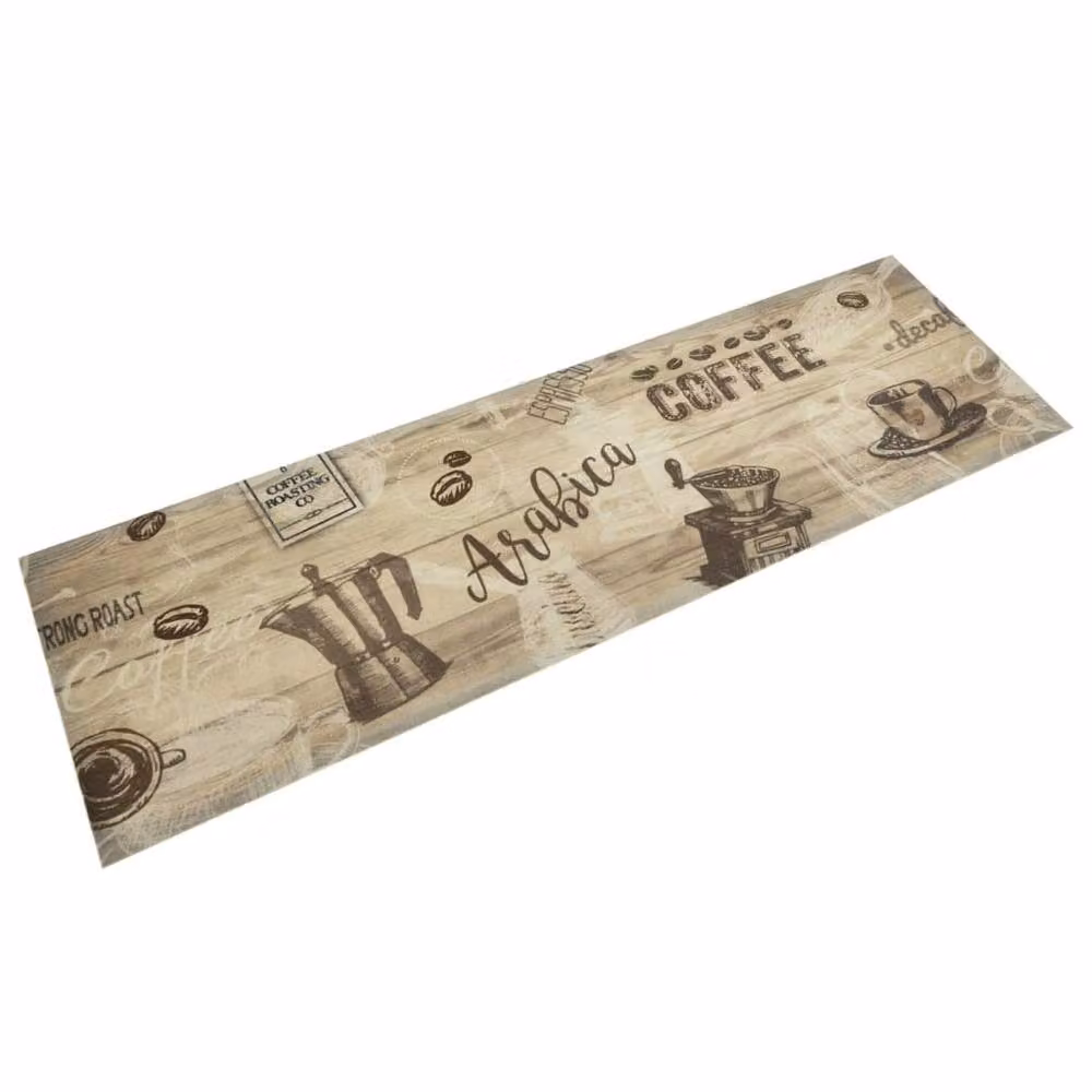 Berkfield Home Washable Kitchen Rug in Coffee Brown, W/D/H: 45 x 150 cm – 2