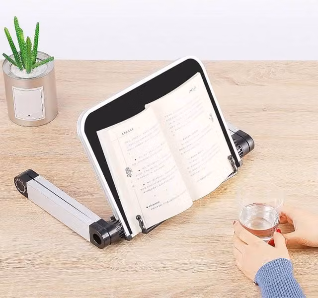 PAWNORA Adjustable Aluminium Reading Stand in Black