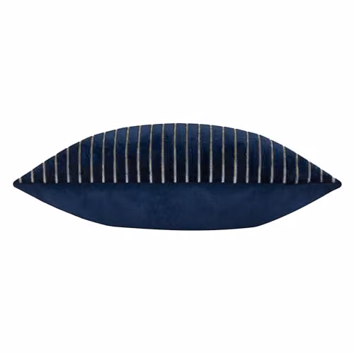 Paoletti Savoy Stripe Blue Velvet Square Cushion, W/D/H: 50 x 50 x 50 cm – 2