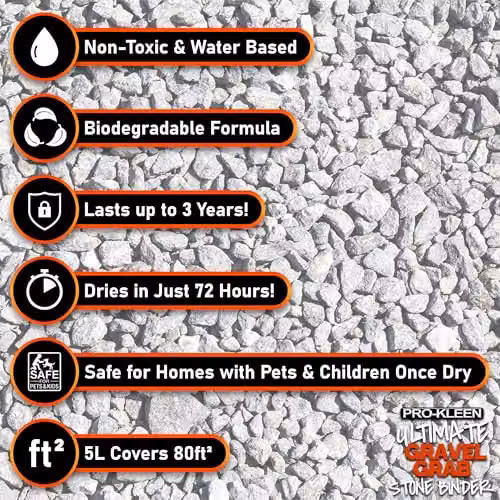 ProKleen Ultimate Gravel Grab Stone Glue Binder Spray, 5 l, Transparent – 3