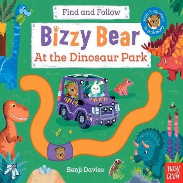 Benji Davies Bizzy Bear Find & Follow: At the Dinosaur Park Multicolour Paper Book