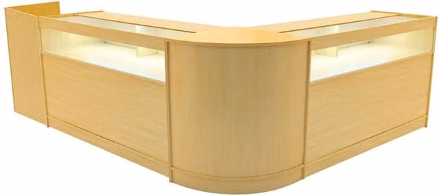 Monstershop Luna LED Shop Counter Set CM60, TB60 and 2 x B1500 in Maple Beige