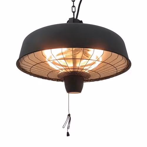 Outsunny Adjustable Infrared Halogen Ceiling Mounted Electric Heater in Black – 2