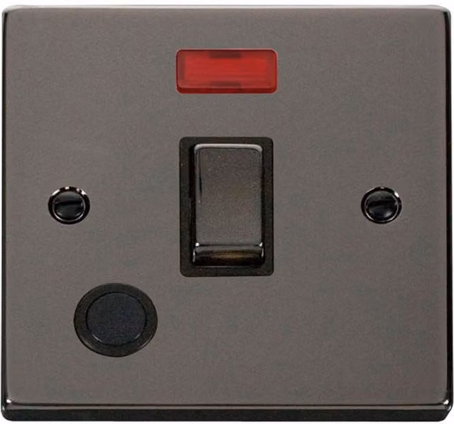 SE HOME Black 1 Gang 20A Ingot DP Flush Switch with Flex and Neon