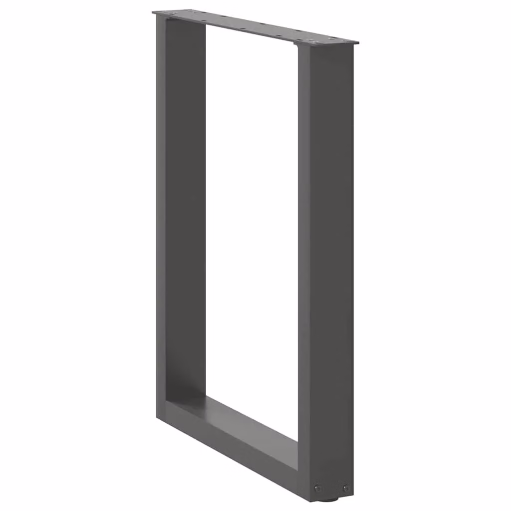 Berkfield Home U-Shaped Steel Coffee Table Legs, 2 Pieces, Anthracite and Black, H: 72-73 cm x W: 60 cm – 3
