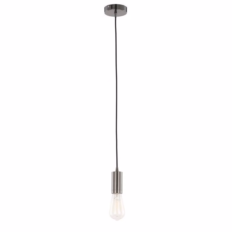 Netlighting Modern Black Metal Hanging Pendant Lamp Holder with E27 Socket