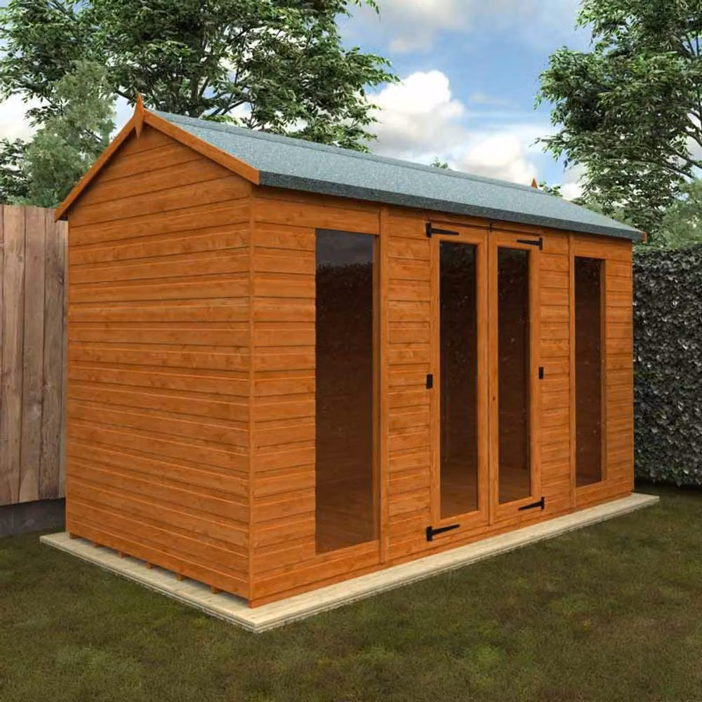 Buttercup Farm Workman Apex 12mm Wooden Shed in Burnt Orange – 2