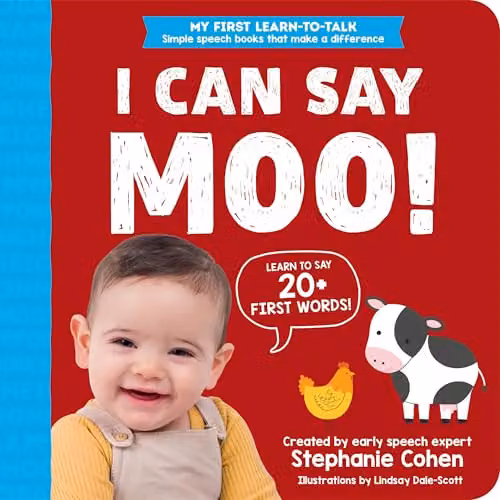 I Can Say Moo! My First Learn-to-Talk Board Book by Stephanie Cohen, Multicolour, W: 20.32 cm, H: 20.32 cm, D: 2.54 cm