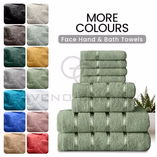Gaveno Cavailia 8 Piece Egyptian Cotton Towel Set, Sage Green – 4
