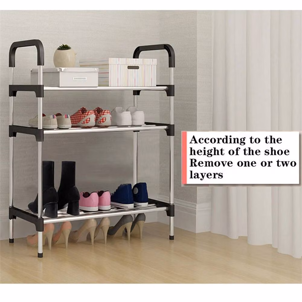 FLAVORA 6 Tier Metal Shoe Rack in Black with 24 Pair Capacity – 3