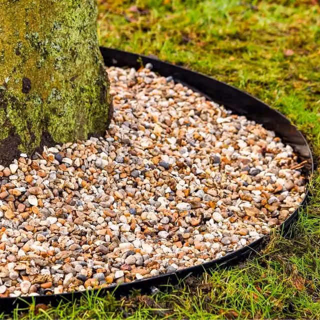 Garden Gear Heavy Duty Metal Circular Border Edging, Black, Diameter: 90 cm