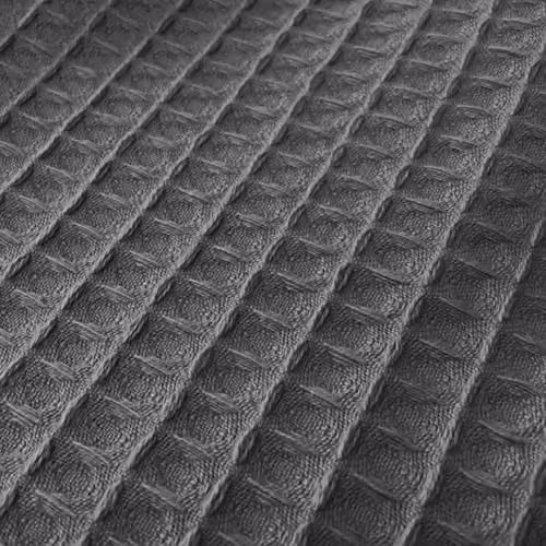 Allure Bath Fashions Waffle Cushion Covers 2 Pack, Grey, 50 x 50 cm, 100% Cotton – 3