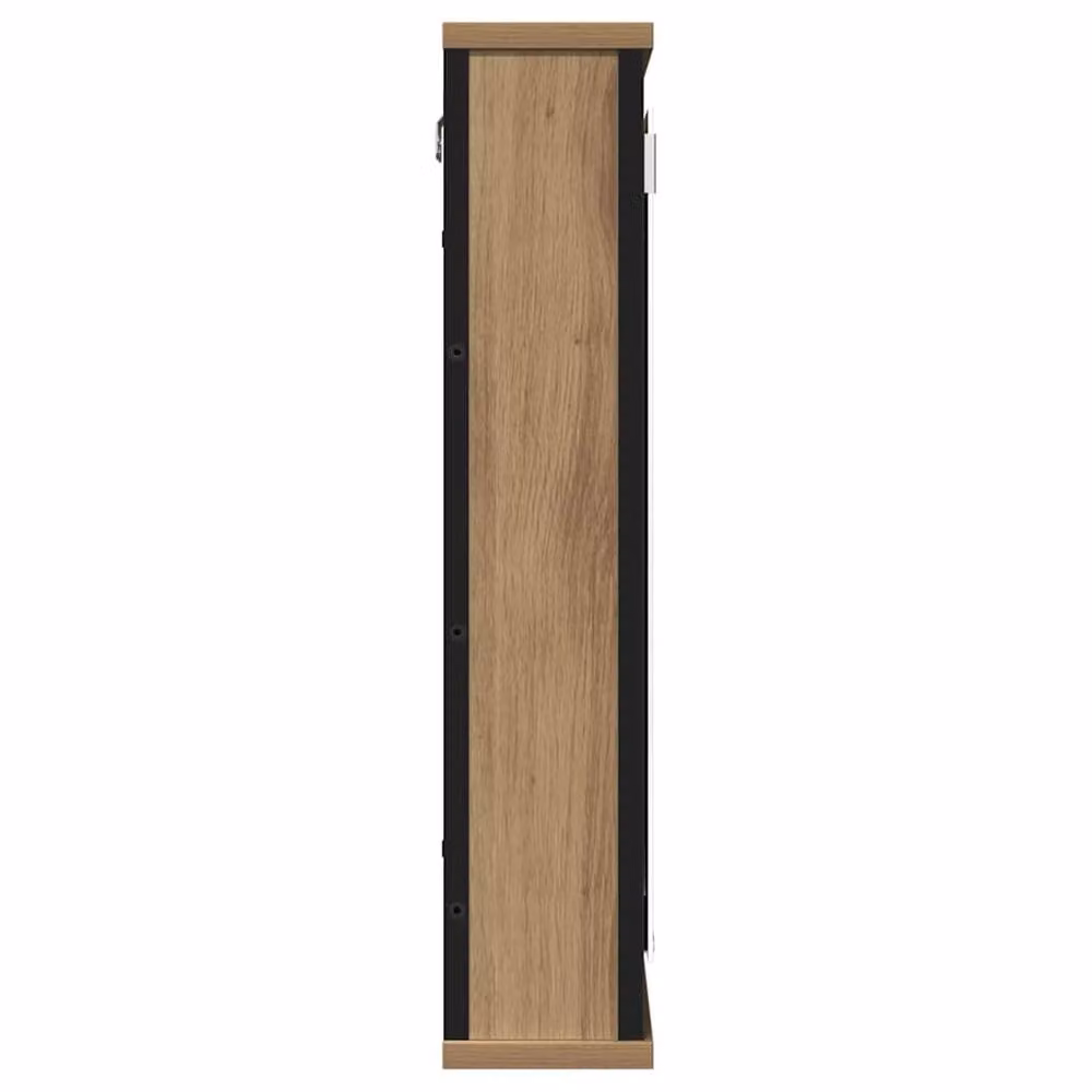 Berkfield Home Artisan Oak Bathroom Mirror Cabinet, Brown, W: 42 cm, D: 12 cm, H: 60 cm – 5