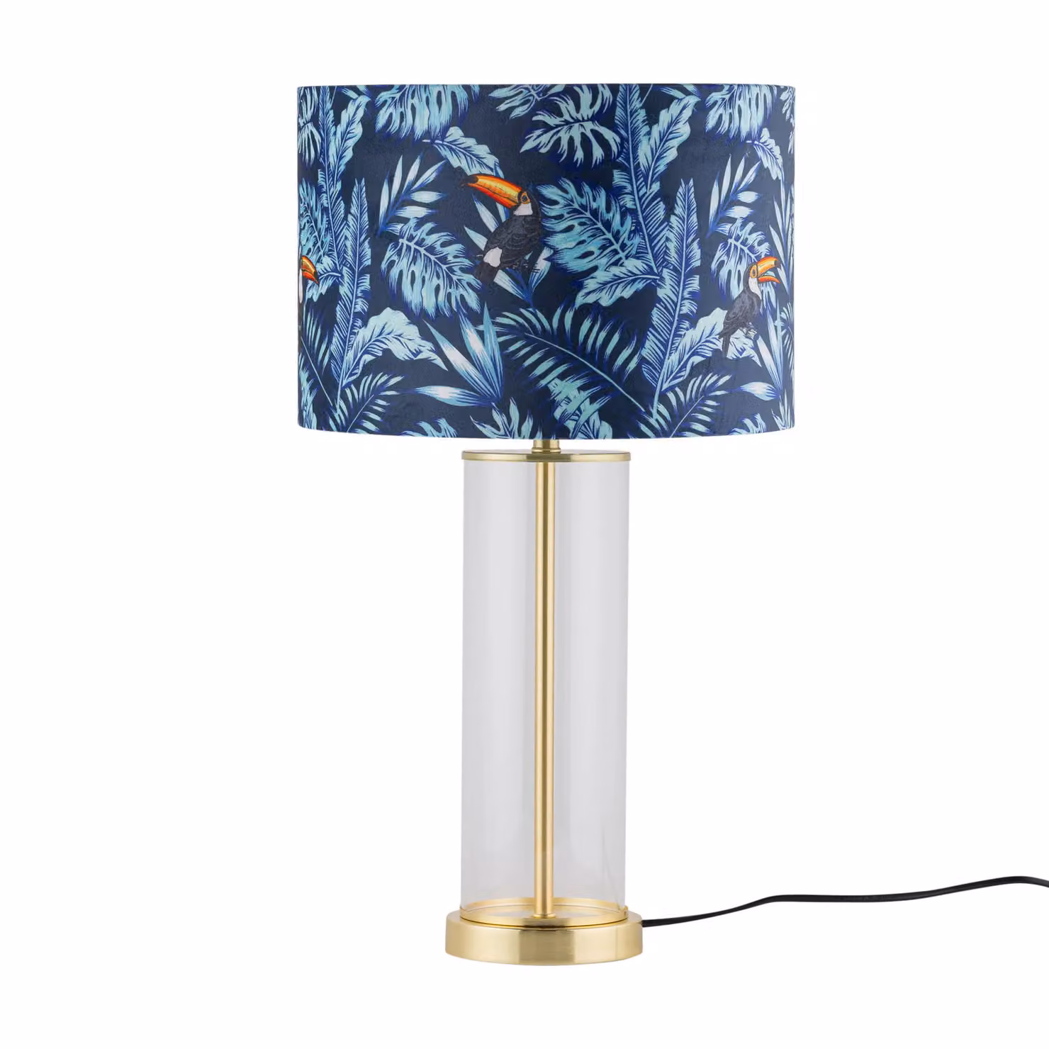 First Choice Lighting Aura Set of 2 Table Lamps in Gold and Brass with Velvet Shades – 2