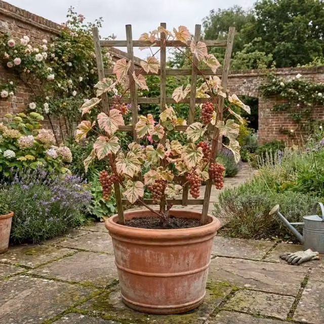 Plants By Post Vitis Supernova Pink Fruit Grape Vine in a 3L Pot