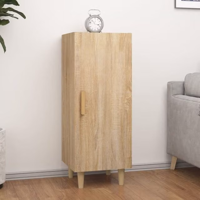 Berkfield Home Sonoma Oak Sideboard in Brown and Beige, W/D/H: 34.5 x 34.5 x 90 cm – 1