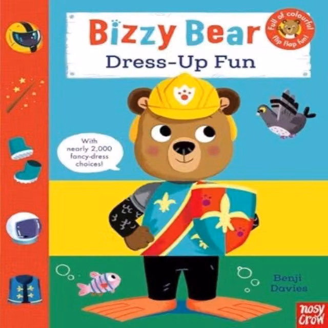 Benji Davies Bizzy Bear Dress-Up Fun Multicolour Board Book