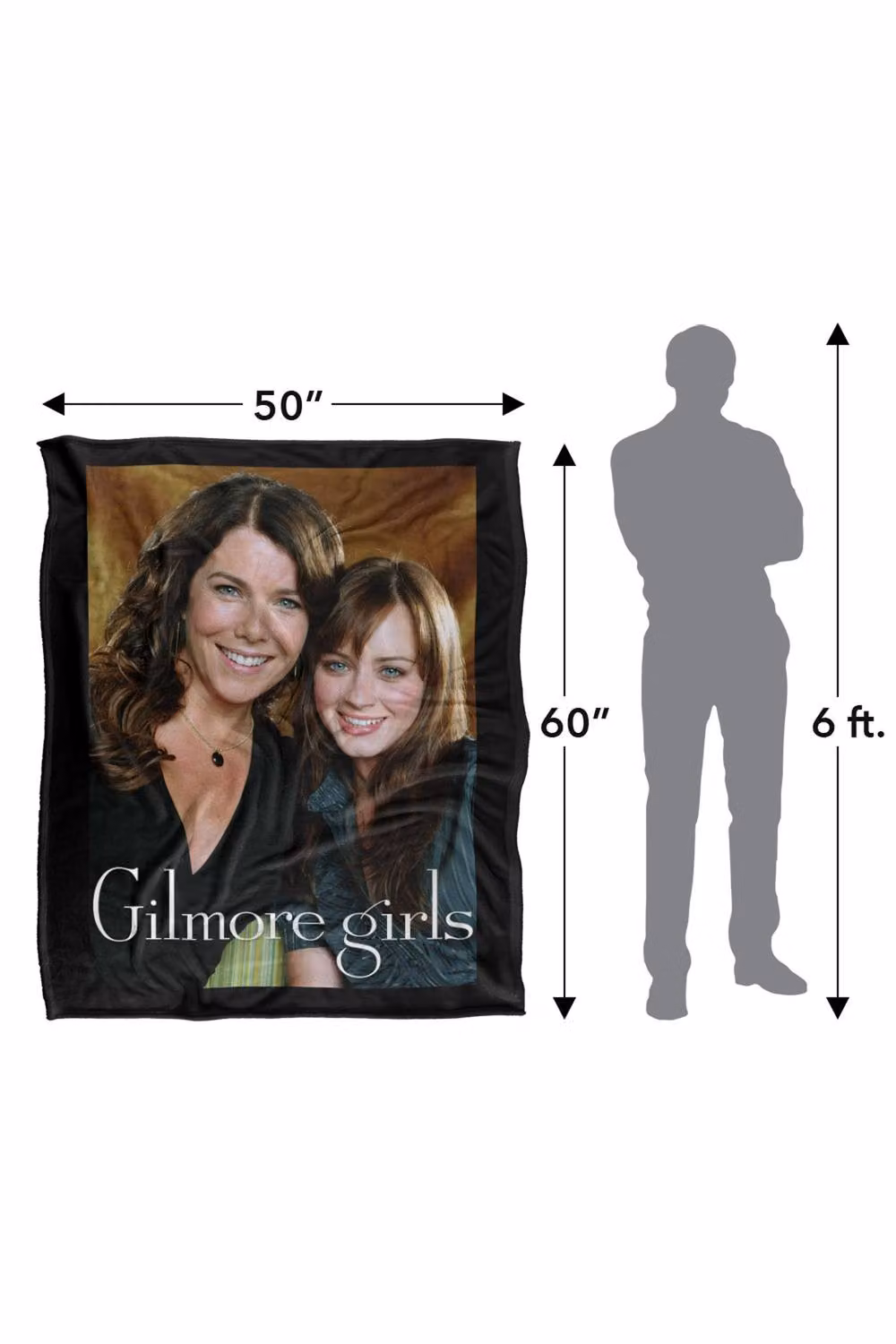 Warner Bros. Gilmore Girls Portrait Super Soft Fleece Throw Blanket, Multicolour, W: 91 x D: 147 cm – 8