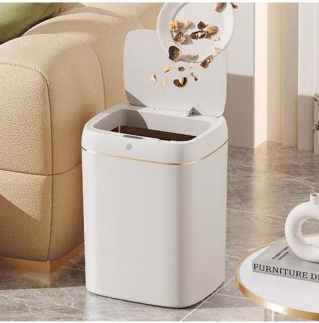 Living and Home 11L Automatic Motion Sensor Rubbish Bin, White – 1