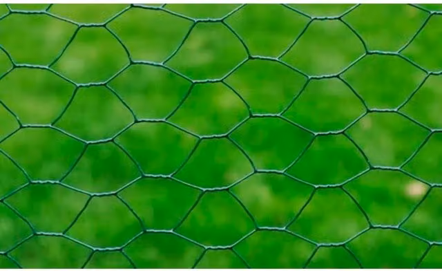 Berkfield Home Galvanised Steel Chicken Wire Fence with Green PVC Coating 25 x 0.5 m – 1